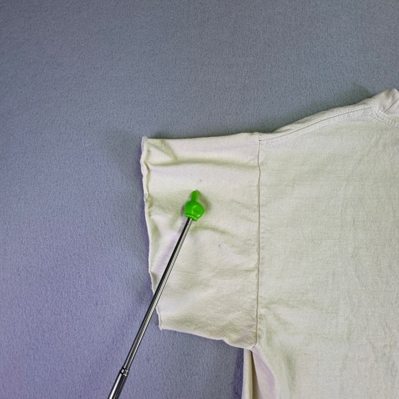 Pebby Forevee Shirt Women's Small Lovely As F!%* Graphic Cream Raw Hem Funny - Picture 8 of 8